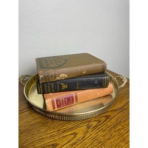 Vanity Tray-Brass with Rose Embellished Handles-Vintage